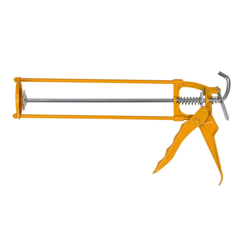 Iron yellow double-column glue gun semi-circular glass glue caulking glue gun hard silicone gun glue beauty seam tool simple gun