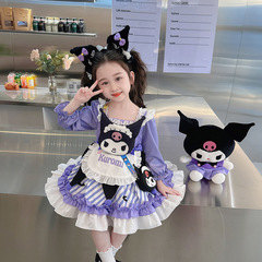 女寶寶庫洛米女童秋款洛麗塔連衣裙可愛小女孩長袖卡通萌趣公主裙