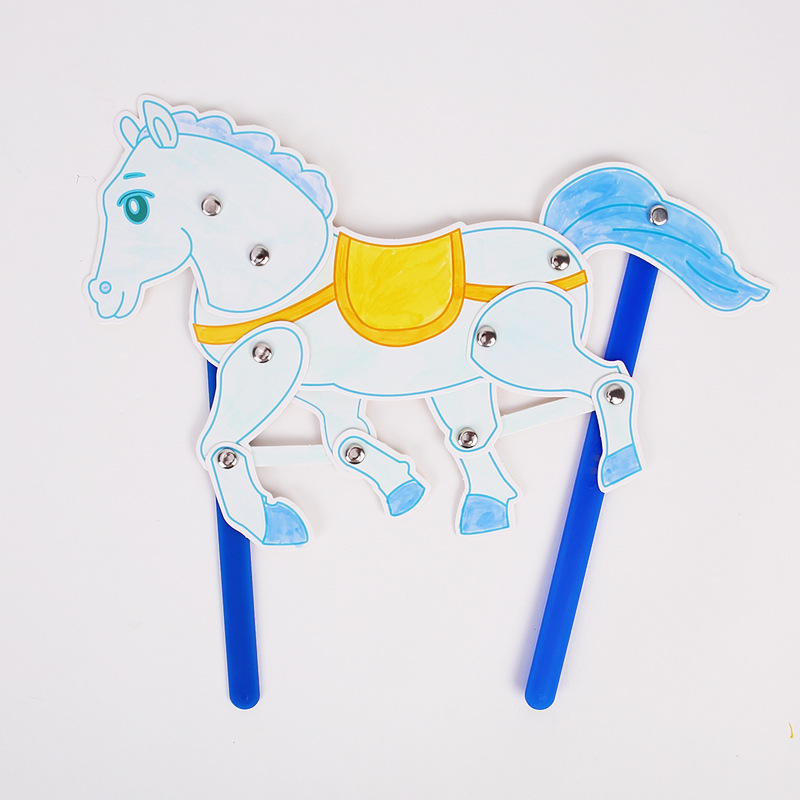 Juego de sombras Diy hecho a mano Viaje al oeste Personajes Puzzle para niños Paquete de material de pintura Jardín de infantes Juguetes de ensamblaje creativo