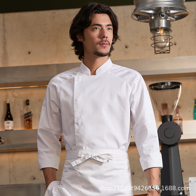 Chef Uniforms for Men with Long Sleeves for Catering, Hotels, Baking, Cake Shops, and Professional Kitchen Use
