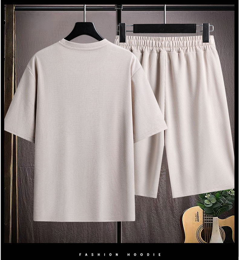 Men's Quick-Dry Short Sleeve T-Shirt And Shorts Set Breathable Summer Sportswear Casual Comfort Fit Outfit_viptrois.com