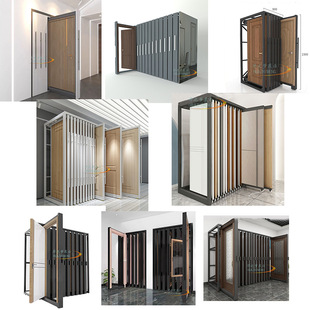 Wooden door display rack pulling with door cover ceramic tile wooden floor anti-theft door display rack vertical push-pull multi-function floor-standing