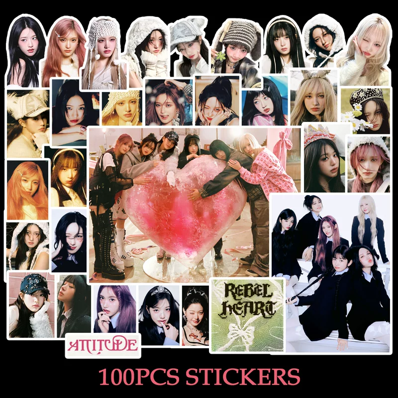 100 IVE EMPATHY наклеек в наличии, Wonyoung REBEL HEART ATTITUDE