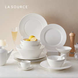 2XPJ白色米饭碗感法式浮雕餐具大碗 汤碗面碗家用简约5寸饭碗