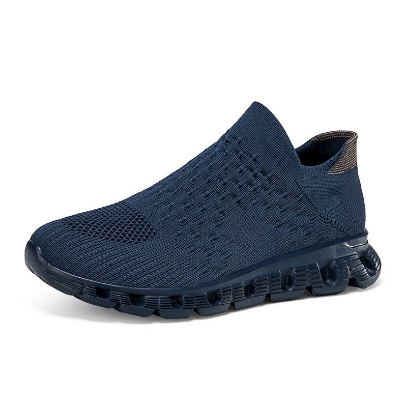 Primavera nuevos zapatos de calcetines de tejido volador para hombres y mujeres, zapatos deportivos de mujer elásticos ligeros y suaves, zapatos de pareja grandes para hombres