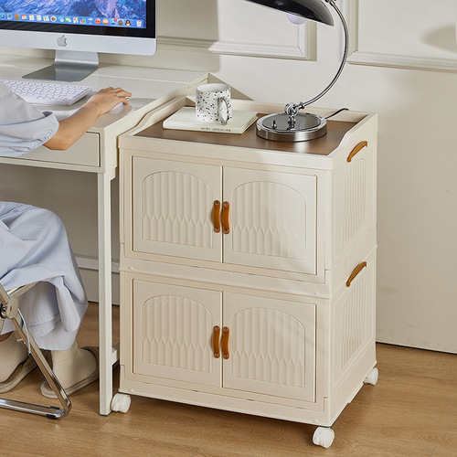 Installation-free multi-layer storage cabinet to organize children's clothes, snacks and toys plastic storage cabinet bedroom storage locker