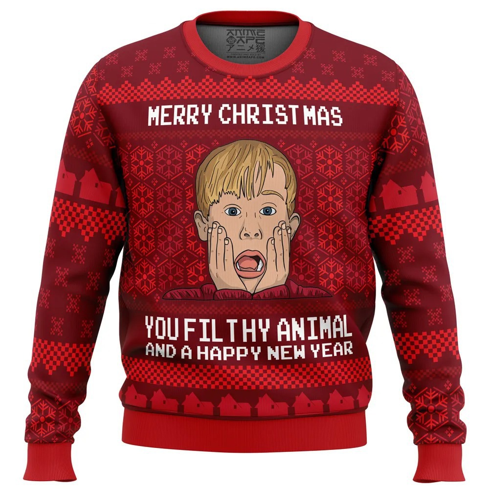 Home Alone Crewneck Sweater Red
