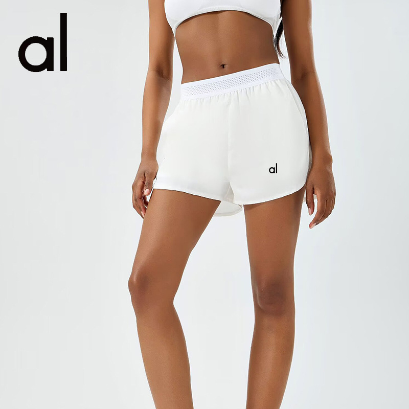 Cross-Border New Anti-Exposure Hot Pants Fake Two-Piece Sports Quick-Drying Breathable Running Shorts Yoga Wear Fitness Short Library Pants