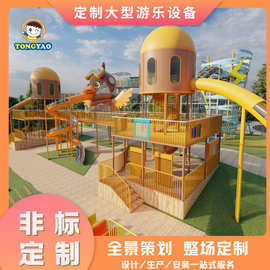 户外不锈钢塑料组合滑梯景区儿童主题游乐园非标大型游乐设备定制