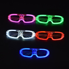 演唱会篝火晚会夜跑酒吧KTV气氛助威道具发光方形冷光闪光眼镜