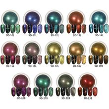 新款跨境美甲魔镜粉闪粉万能瓷白猫眼粉镜面晶石亮晶晶磁粉