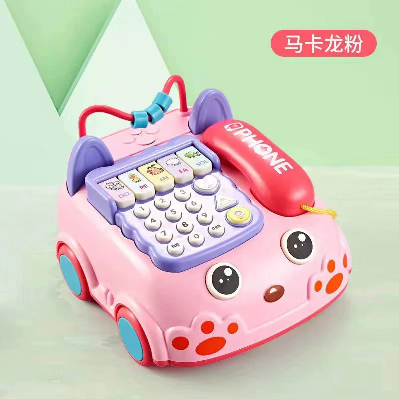 Игрушка-музыкальный телефон со шнуром, раннее развитие, подарок на день рождения