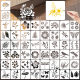 Cross-border Amazon 50 pieces of flowers and plants hollow plate butterfly dragonfly insect children diy graffiti painting template