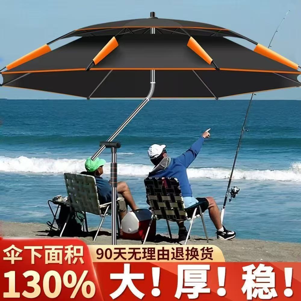 Fishing umbrella, universal fishing umbrella, thickened new model, outdoor sunshade for fishing, stall use, rainproof and sunproof fishing umbrella, walking stick