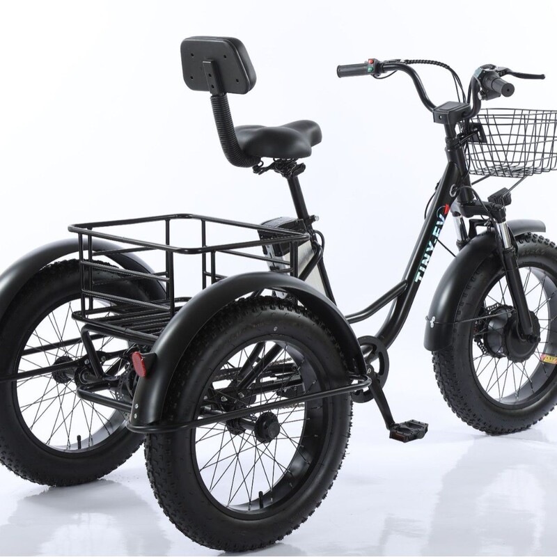2025 Blackberry Iron 20inch Fat Tire Electric Tricycle Snow Lithium Battery Assisted Bicycle Fat Tire Electric Vehicle