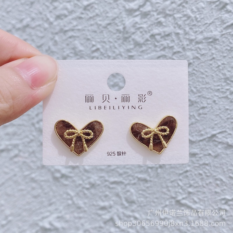 丽银/丽贝丽影复古豹纹耳环秋冬新款时尚几何虎眼石耳坠耳饰女|undefined