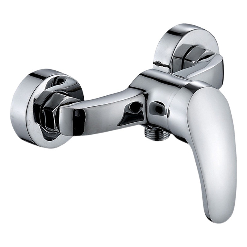 Válvula mezcladora de cobre Ingeniería de la escuela baño simple traje de baño grifo de la bañera del hogar a prueba de explosiones de dos juntas grifo de la ducha