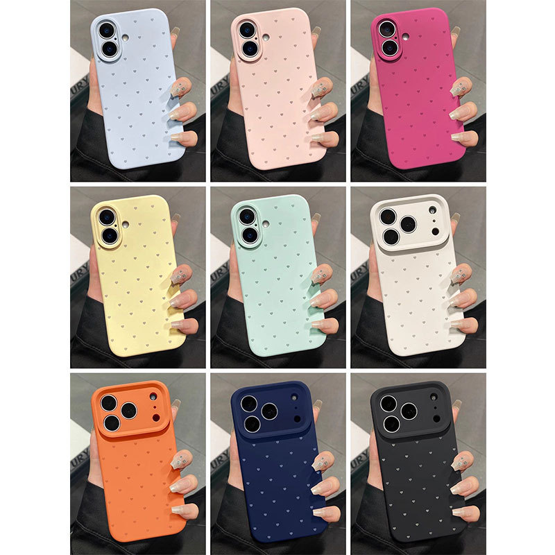 Liquid Silicone Is Suitable for Apple 17 Soft Ip16Promax Polka Dot 15Ai Button Full-Cover 14 Sets 13 Mobile Phone Cases Liquid Silicone Is Suitable for Apple 17 Soft Ip16Promax Polka Dot 15Ai Button Full-Cover 14 Sets 13 Mobile Phone Cases