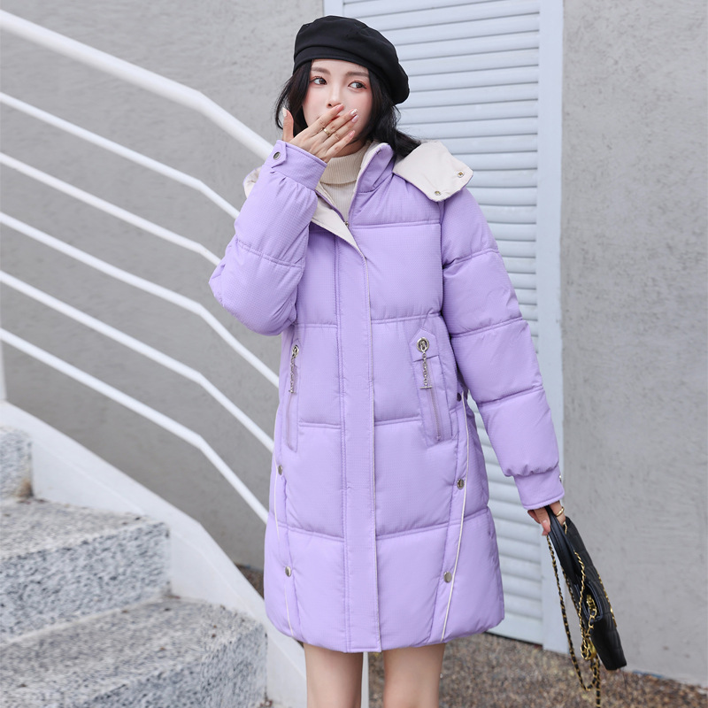 2023 invierno nuevo suelto gran pan chaqueta de pluma de algodón chaqueta de algodón chaqueta de mujer chaqueta de algodón grueso medio largo