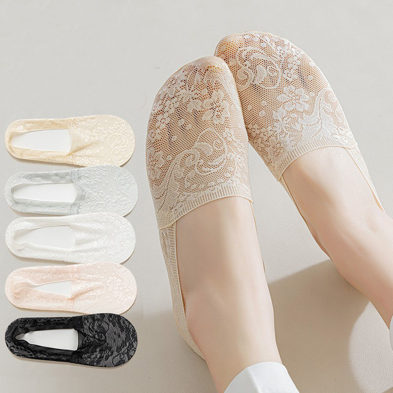 Women's Summer Thin Lace Breathable Invisible Casual Socks, Sweat-Absorbing Silicone Non-Slip Socks for Women Women's Summer Thin Lace Breathable Invisible Casual Socks, Sweat-Absorbing Silicone Non-Slip Socks for Women