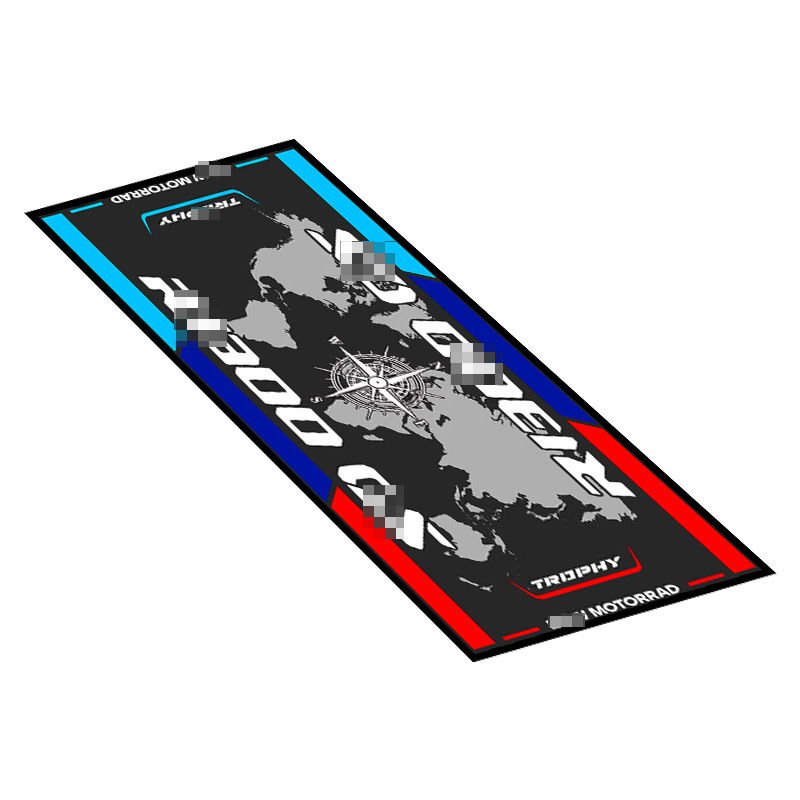 Alfombra para motocicleta, tapete de exhibición para sala de exposición de equipos de motociclismo, tapete especial para el suelo, alfombra para dormitorio, imprescindible para los entusiastas de las motocicletas, forma cuadrada.