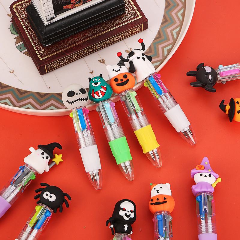 クロスボーダーハロウィンミニ4色ボールペンかわいい漫画カラーペンギフト小学生賞品卸売|undefined