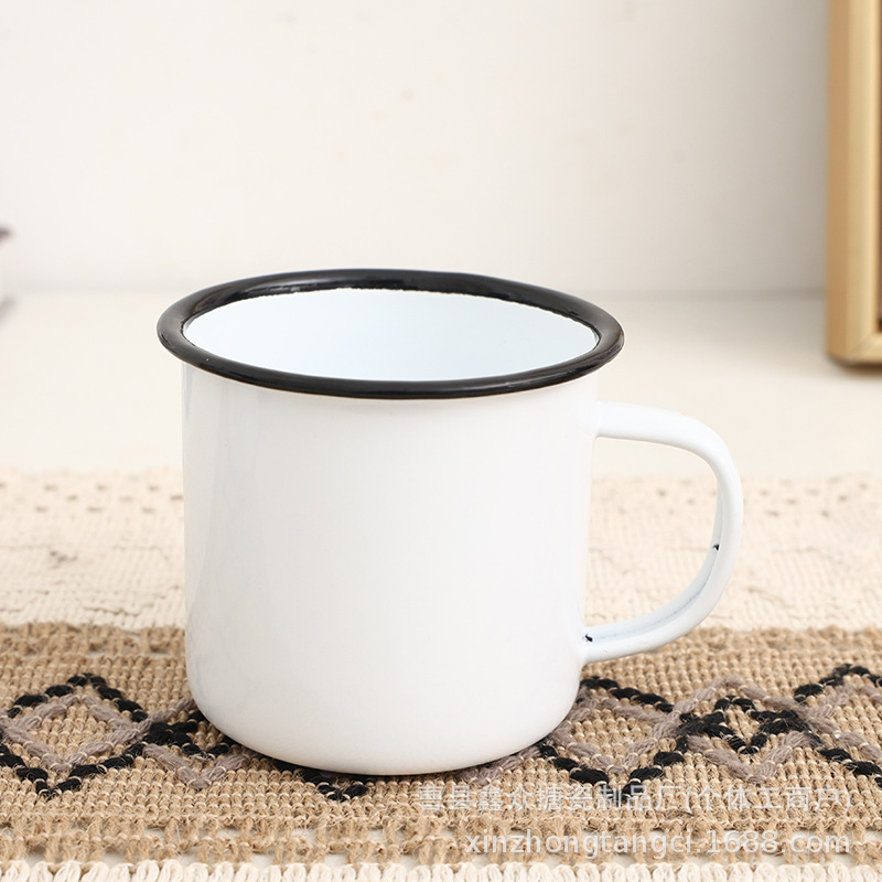 360ML tazas de esmalte transfronterizas al por mayor tazas de té de esmalte gruesas tazas de color tazas de té de estilo antiguo tazas personales image 14