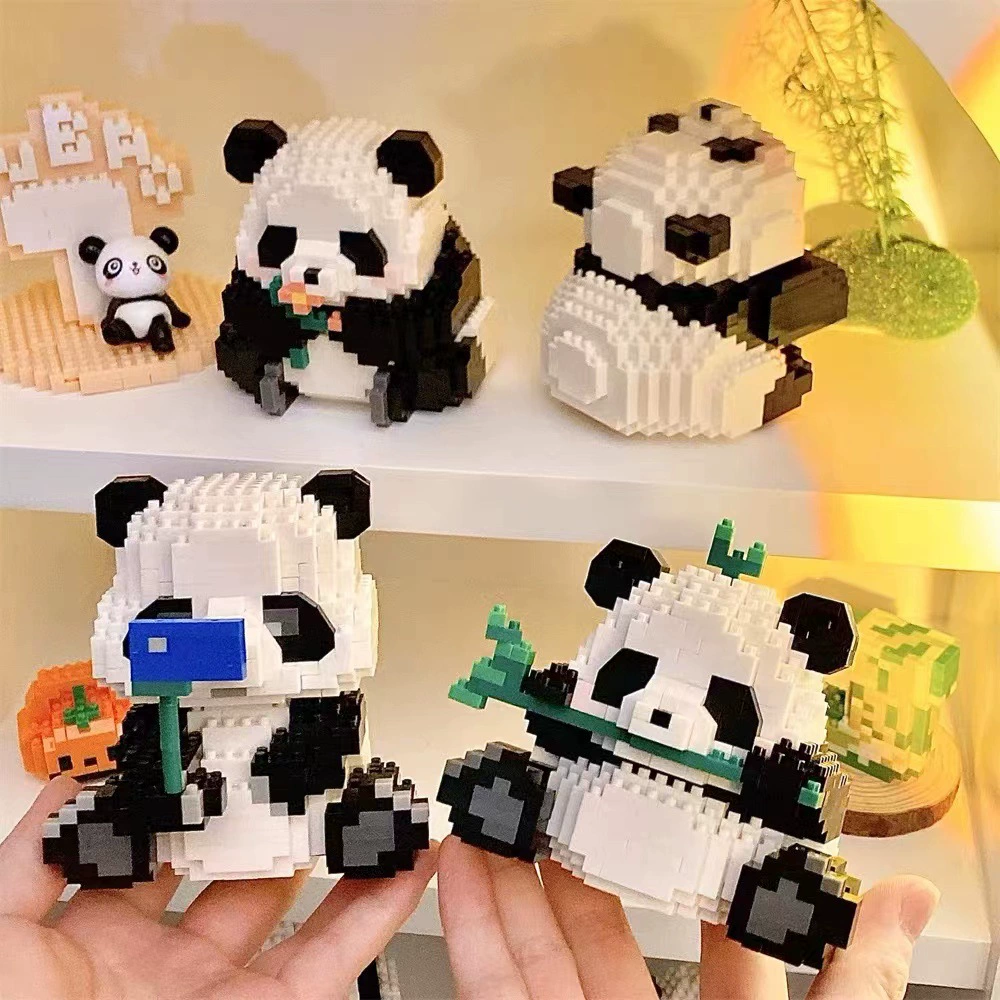 Панды конструктор наборы (Лего) — assorted panda models, 156–1782 деталей, цветная коробка