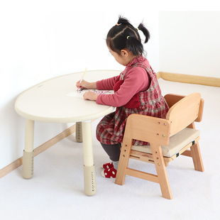 Aooboy Children's Peanut Table Solid Wood Baby Early Education Liftable Table Baby Sofa Children's Learning Small Table and Chair