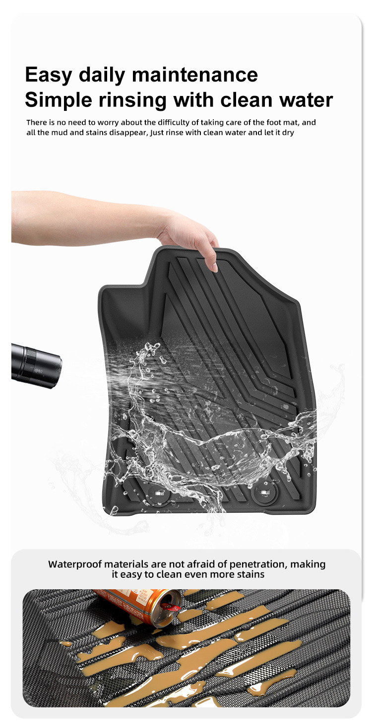 Suitable for 23-25 Kona Electric Car Special Floor Mats Tpe Trunk Mat Cross-Border