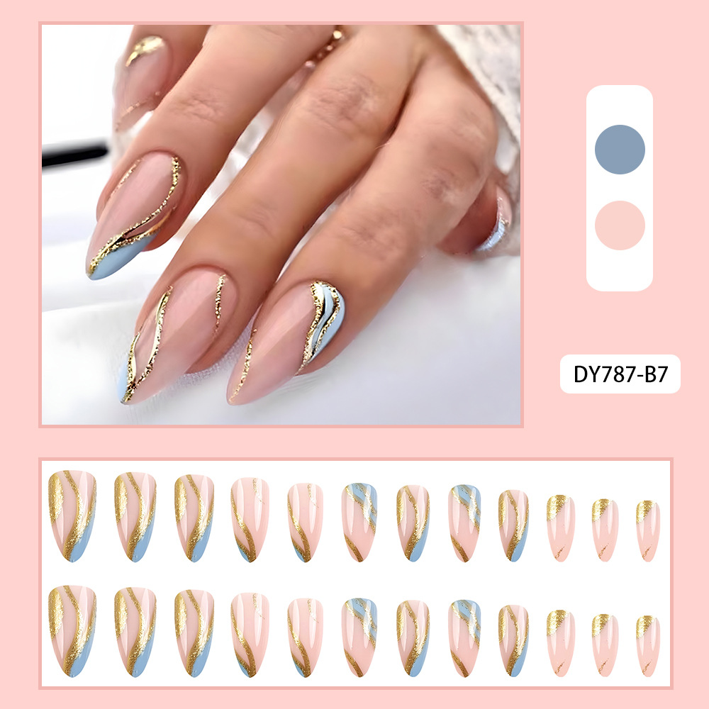 Venta caliente en Europa y América, parche de uñas dulce y fresco con incrustaciones de diamantes, uñas postizas de comercio exterior desmontables, piezas de uñas de uso transfronterizo terminadas image 26