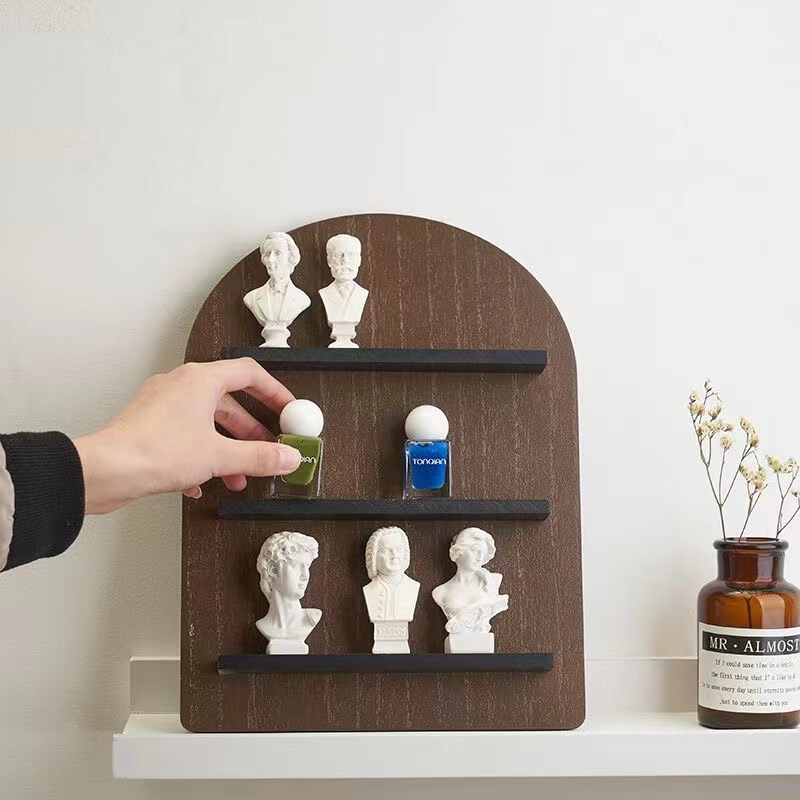 Wooden Countertop Storage Rack, Simple Perfume Display Rack, Key and Miscellaneous Storage Rack, Cosmetics and Nail Polish Display Rack Wooden Countertop Storage Rack, Simple Perfume Display Rack, Key and Miscellaneous Storage Rack, Cosmetics and Nail Polish Display Rack