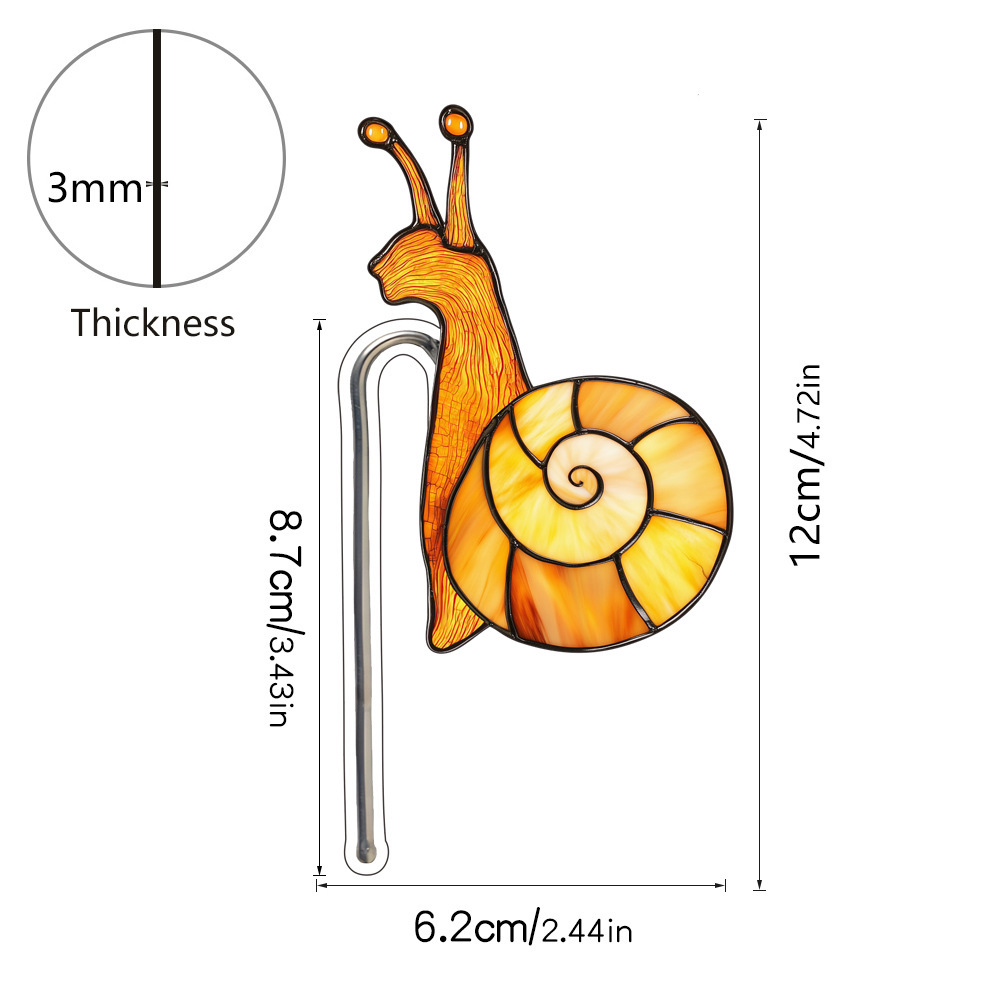 Acrílico en maceta pájaros caracol inserto decoración de maceta vidrio tintado inserción de suelo