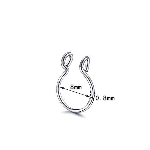 Popular European-style piercing nose jewelry stainless steel non-piercing U-shaped nose ring simple cross-border direct sales nose ring and lip ring