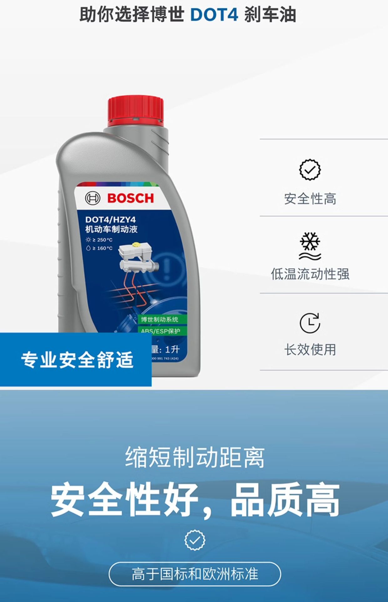Suitable for Bosch Brake Oil Dot4 Car Special Brake Oil Fully Synthetic Brake Fluid Car Clutch Oil