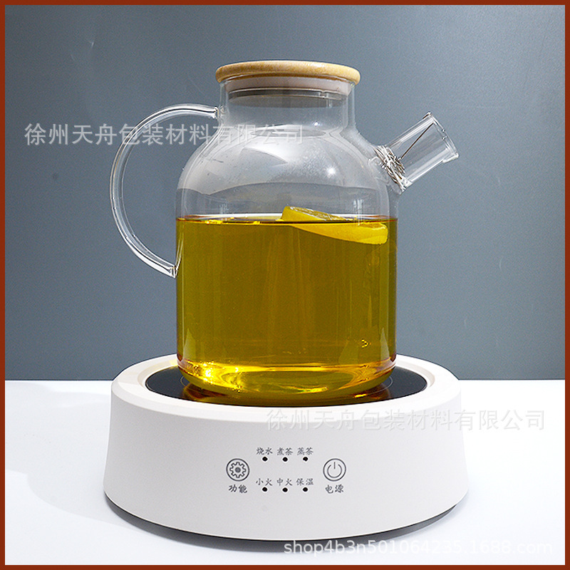 Wholesale High-Temperature Resistant Teapot Electric Ceramic Stove Health-Preserving Flower Tea Set Glass Handle Kettle Tea Brewing Kettle Tea Set