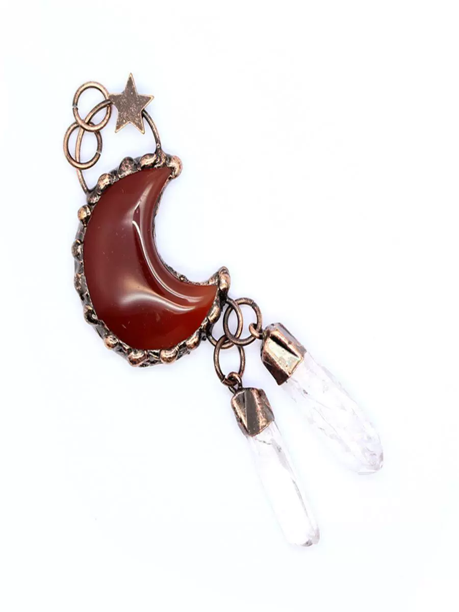 Retro onyx pendant, necklace