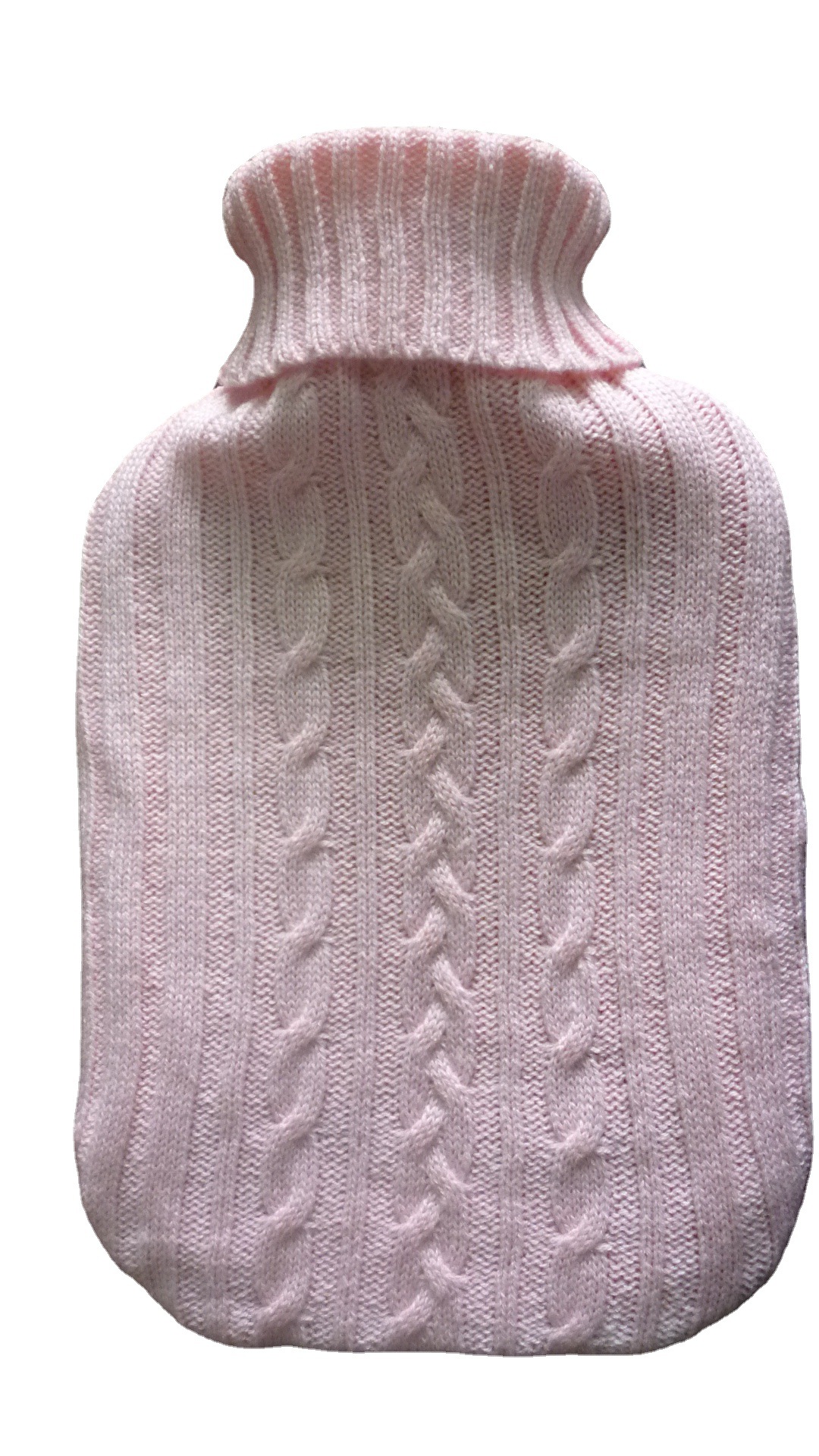 Color puro estilo simple jacquard silicona bolsa de agua caliente cubierta de tela de lana cubierta de punto bolsa de agua caliente cubierta de lana vientre calentamiento