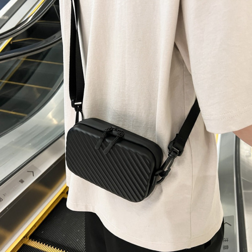  Korean Leisure Unisex Youth Niche Retro Black Small Square Bag Couple Crossbody Envelope Phone Bag