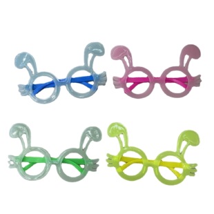 Amazon New Easter Luminous Bunny Glasses Prom Party Decoration Funny Glasses Frame Makeup Costume