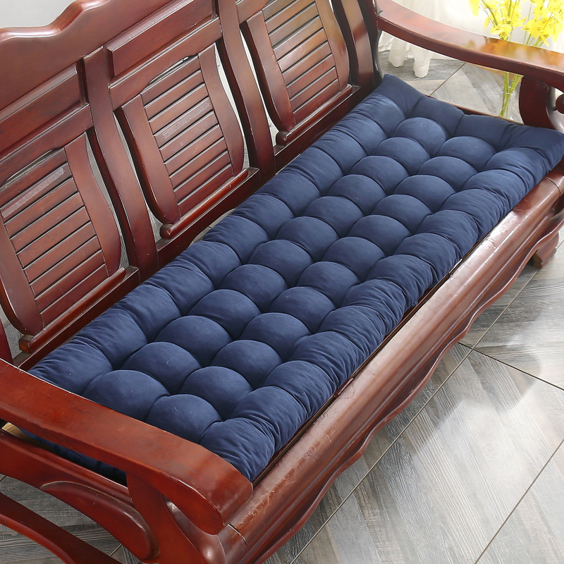 Sofá de madera sólida gruesa cuatro estaciones muebles de madera universal cojín de banco sofá antiguo de tres asientos Nayou