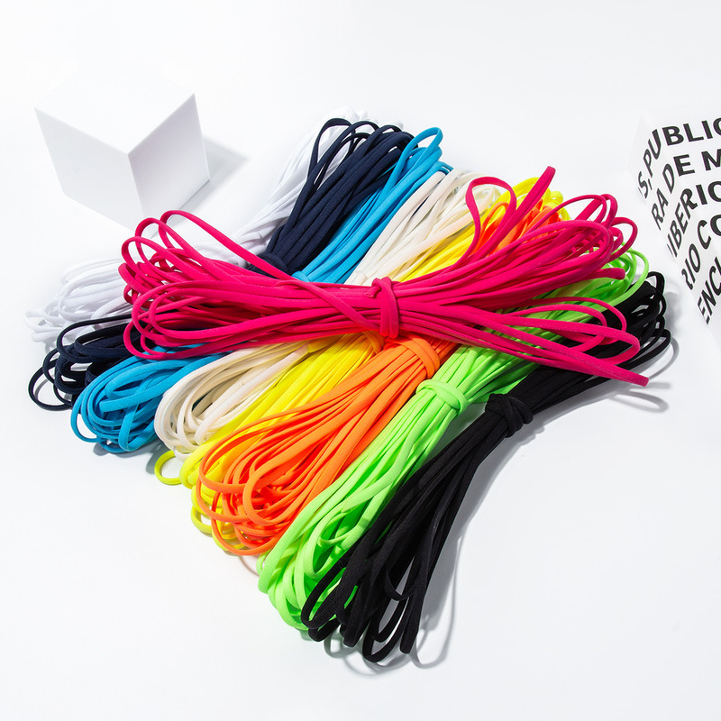 Spot 0.5cm semicircle flat elastic oil belt beautiful back elastic belt shoelace elastic rope bra underwear belt sling