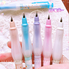 卡通硅膠軟握按動鋼筆ins高顏值小學生日常練字換囊鋼筆EF小包尖