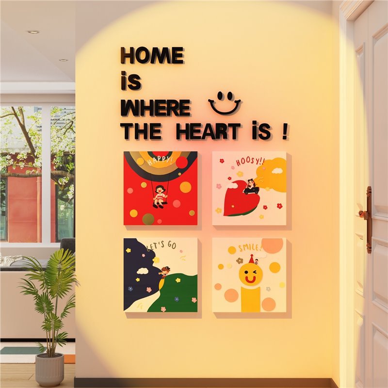 Dopamine Entryway Pendant Creative Foyer Facing Door Tv Background Soft Decoration Sticker Living Room Hallway Display