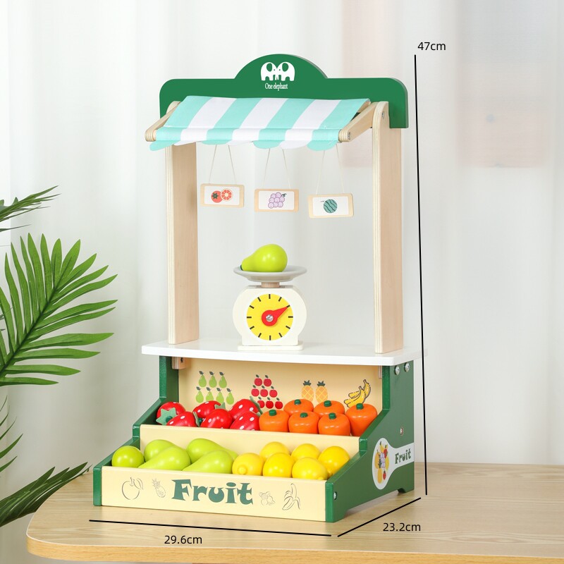 Juego de simulación de frutas de madera transfronterizo para niños, juguetes de juego de imitación, utensilios de cocina para guardería, regalo al por mayor image 19