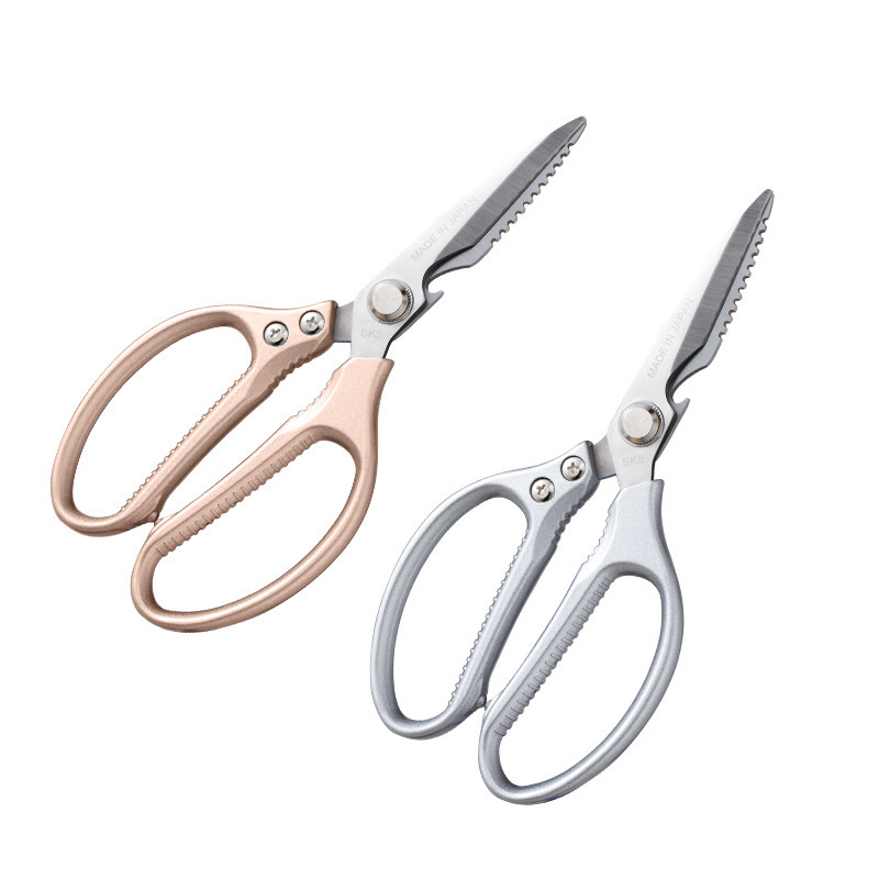 tijeras de cocina de acero inoxidable SK5 hogar mango de aluminio tijeras de hueso de pollo tijeras de aleación de aluminio multipropósito