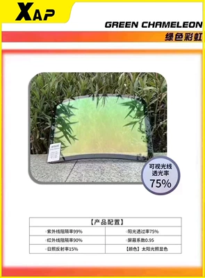 Colorful film solar film privacy film Automotive Film - 152-m-1-m-green-rainbow