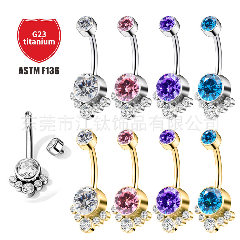 Pointed titanium steel lip stud product view
