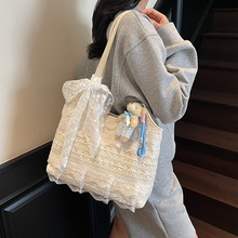 艾米兔女包2026新款时尚通勤百搭包包女流行甜美风单肩托特包