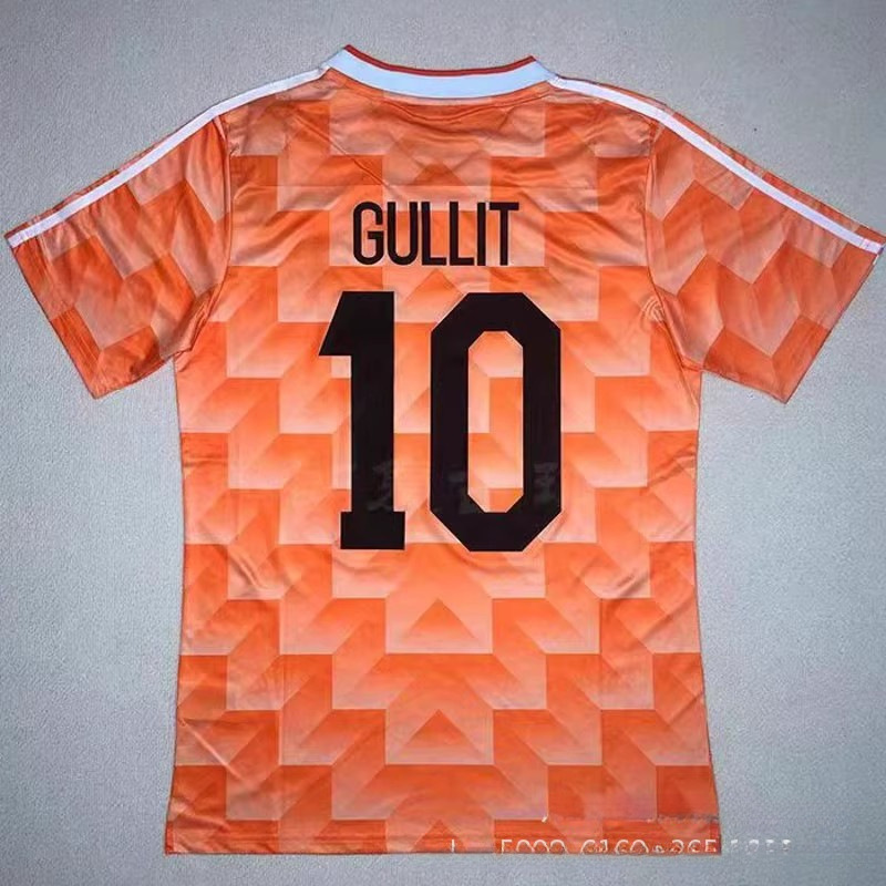 adidas x Netherlands Retro 1988 Home Gullit #10 Jersey Orange
